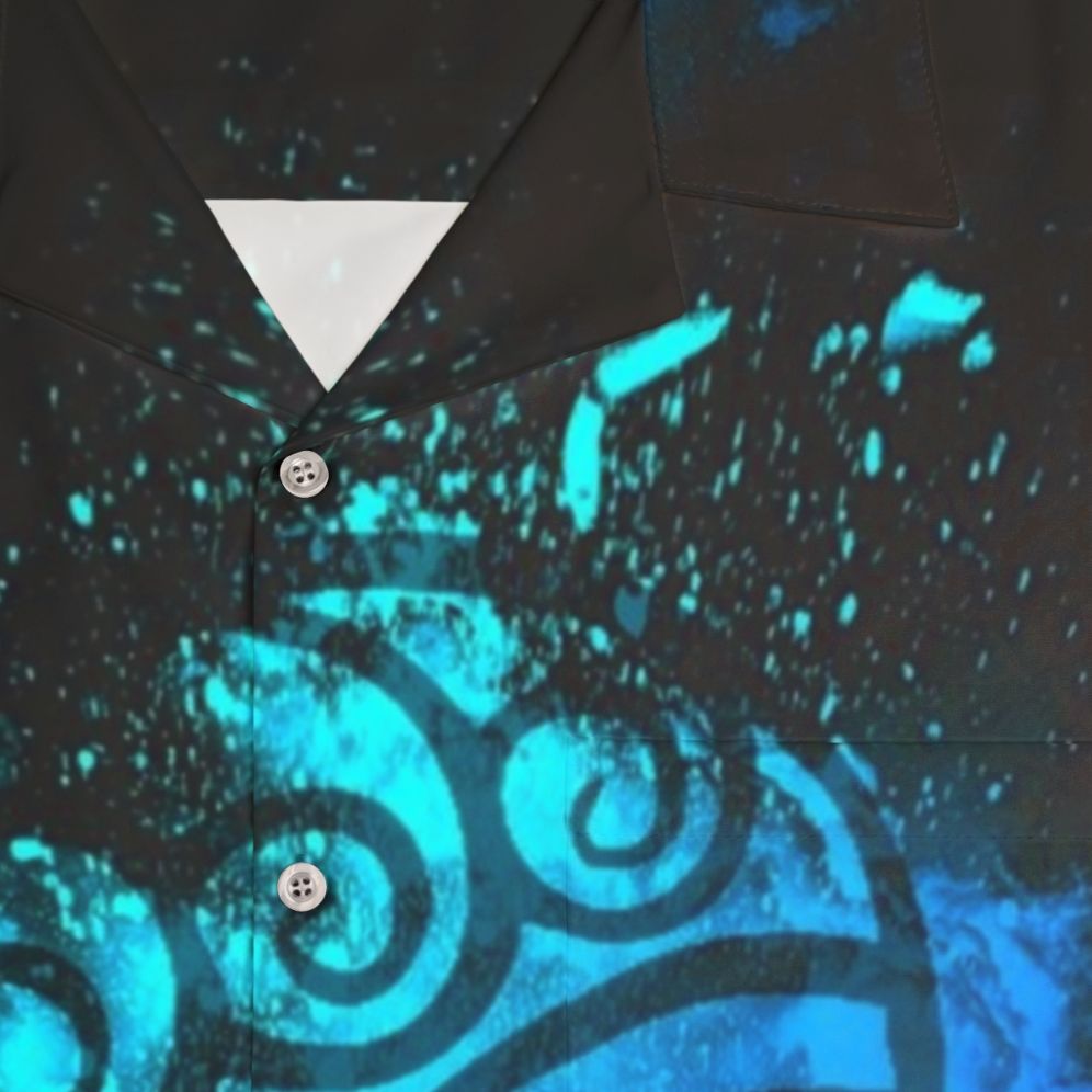 Avatar The Last Airbender Waterbender Hawaiian Shirt - Detail