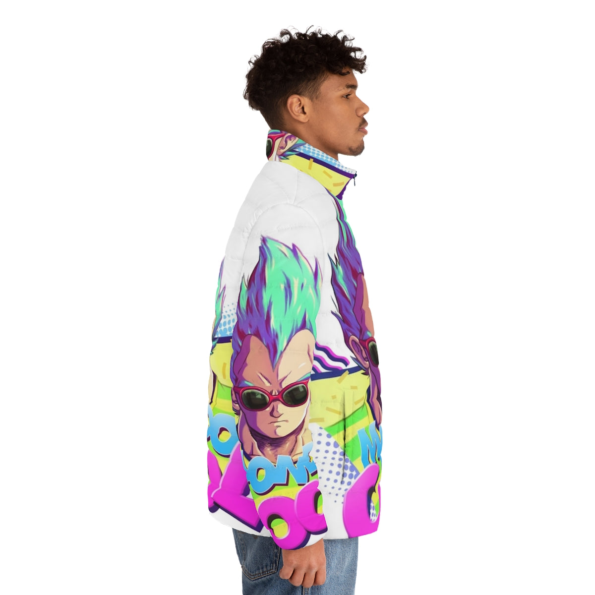 Mondo Cool Puffer Jacket with Dragon Ball Z inspired design - men side right