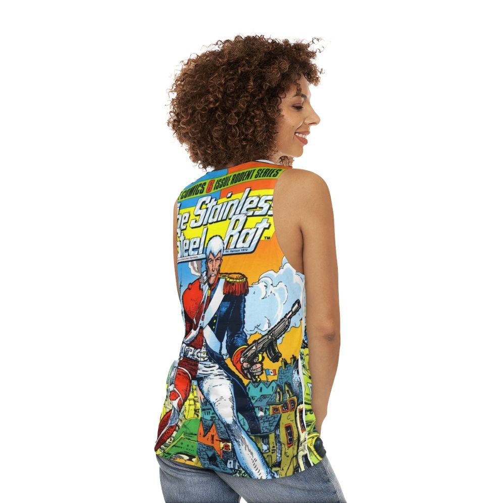 Stainless Steel Rat Unisex Sci-Fi Comic Tank Top - women back