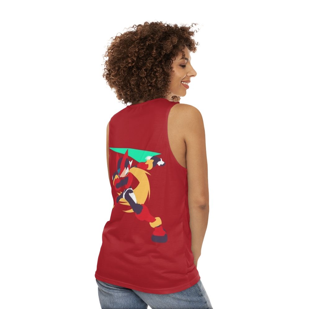 Mega Man Zero Unisex Tank Top - women back