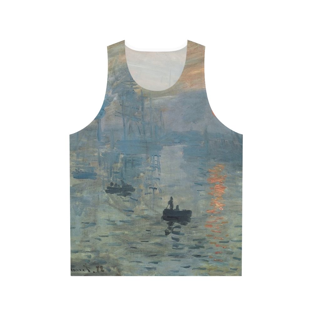 Monet Impression Sunrise Unisex Fine Art Tank Top