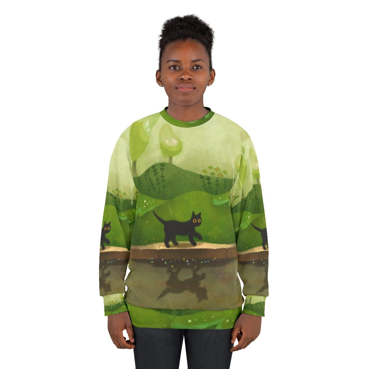 Kitty on a Rainy Day Sweatshirt - women