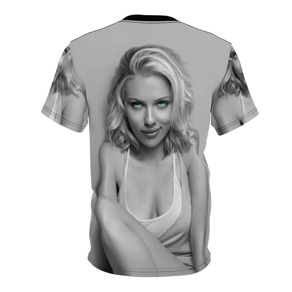 Scarlett Johansson inspired women's t-shirt with Black Widow graphic - Back