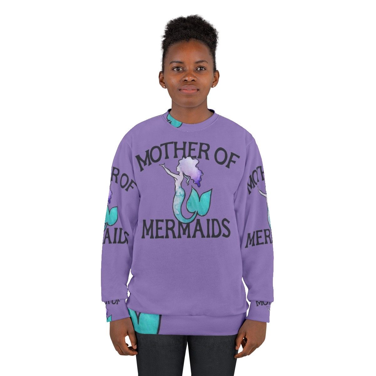 Mother of Mermaids Sweatshirt featuring a cute mermaid design - women