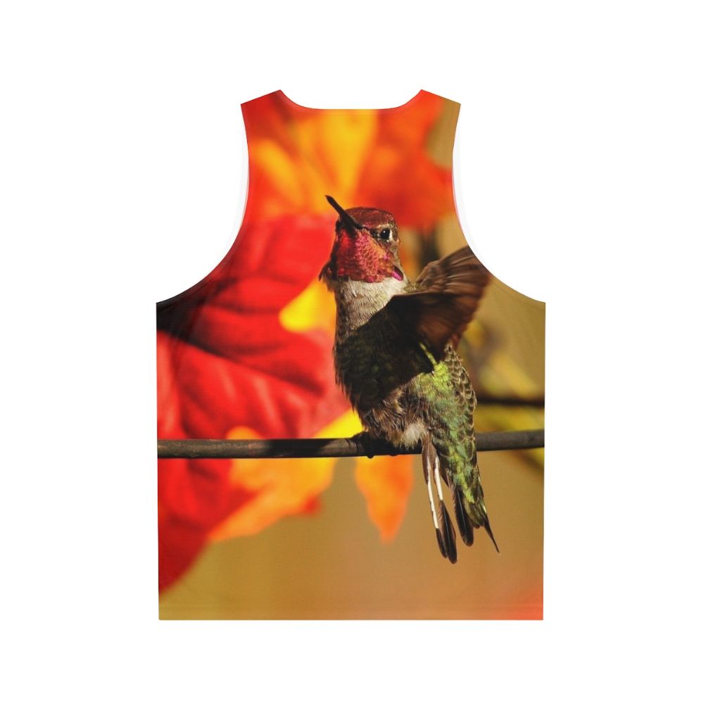 Autumn Hummingbird Unisex Tank Top - Back