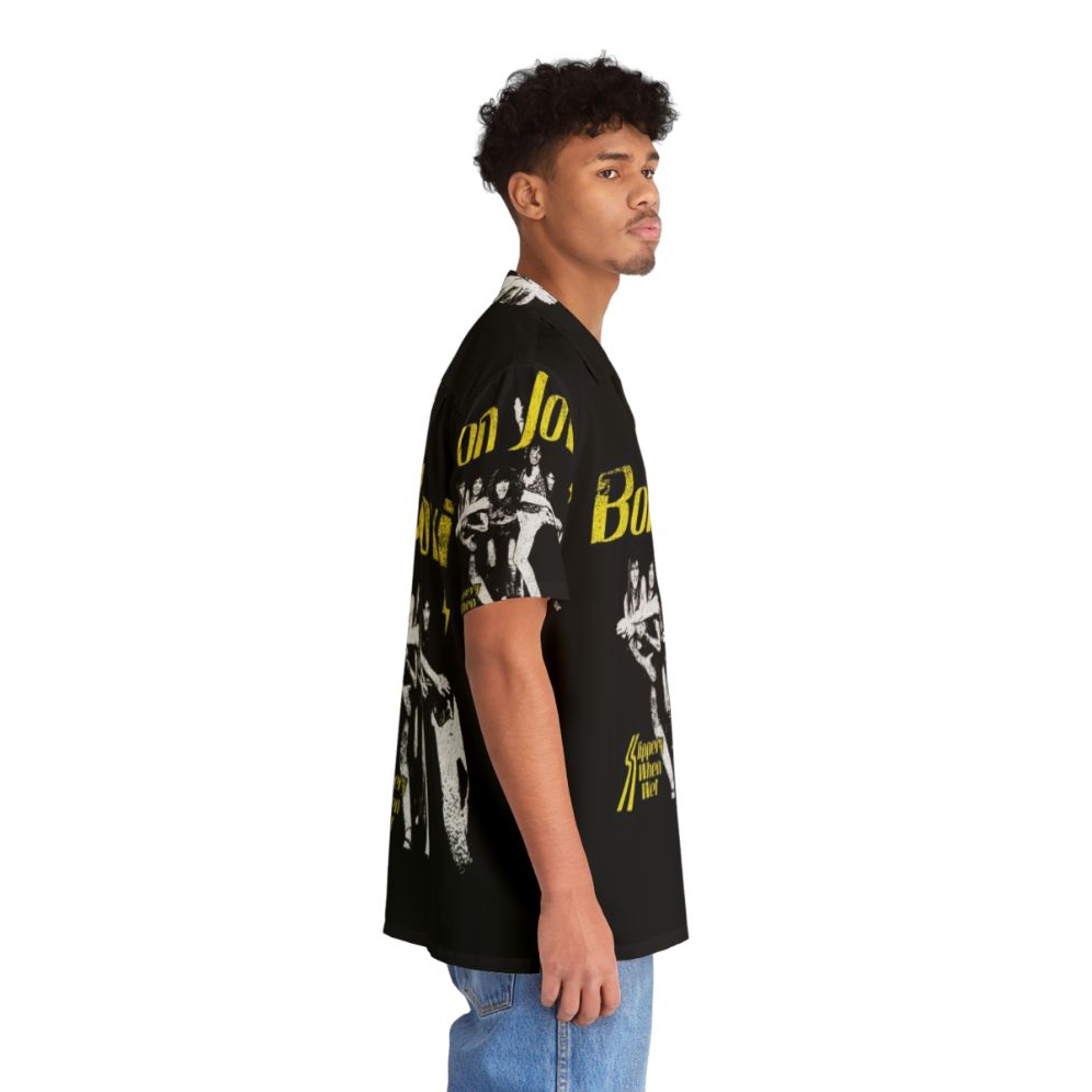 Heart Dagger Hawaiian Shirt with Slippery When Wet Retro Design - People Pight