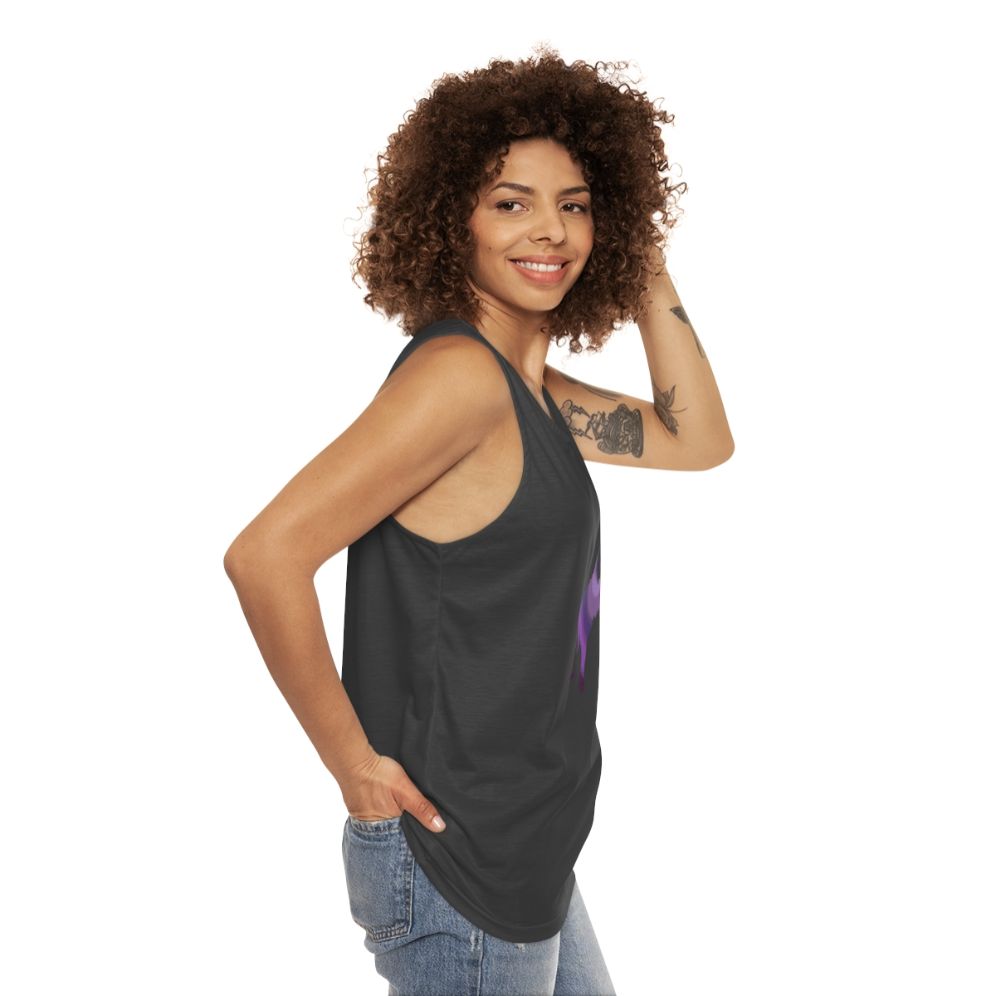 Legendary elephant tank top with colorful abstract and mandala design - women side