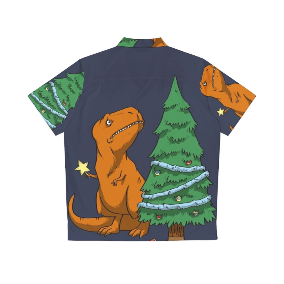 Funny Tyrannosaurus Rex Hawaiian Shirt for Kids - Back