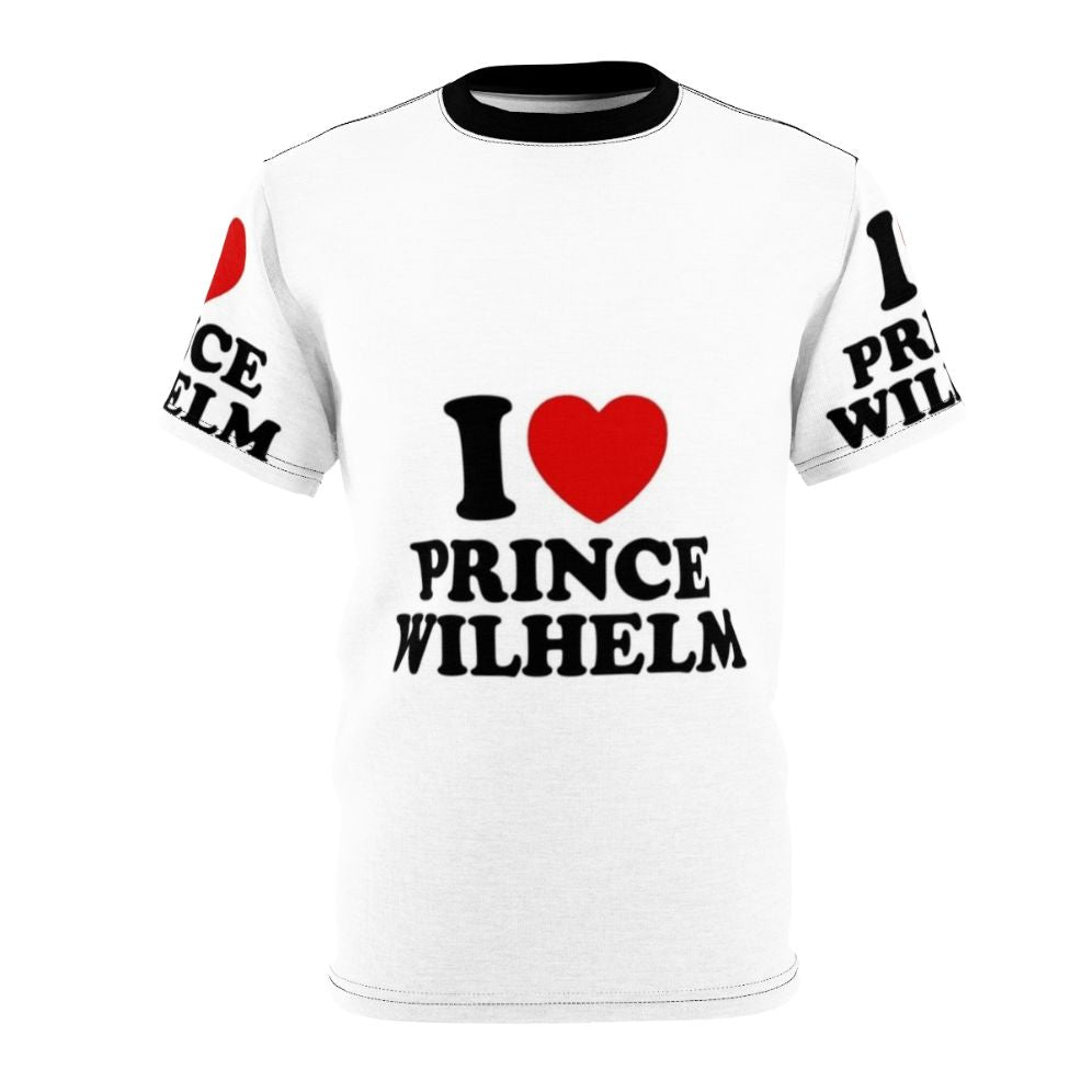 T-shirt design featuring Prince Wilhelm from the Netflix series Young Royals