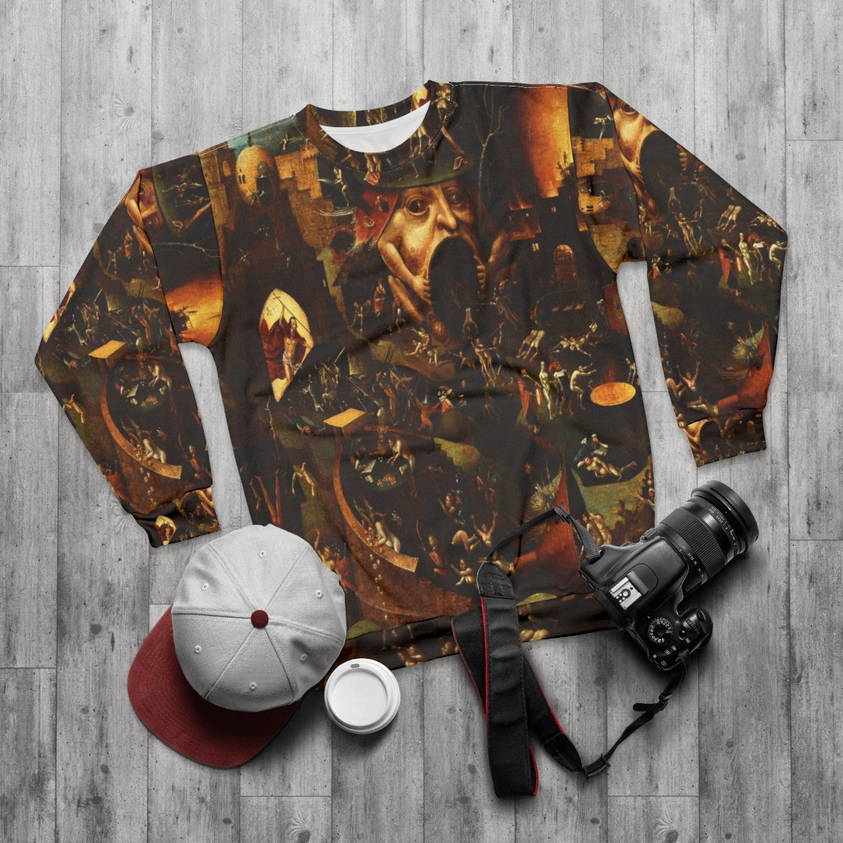 Hieronymus Bosch "Christ in Limbo" Sweatshirt - flat lay