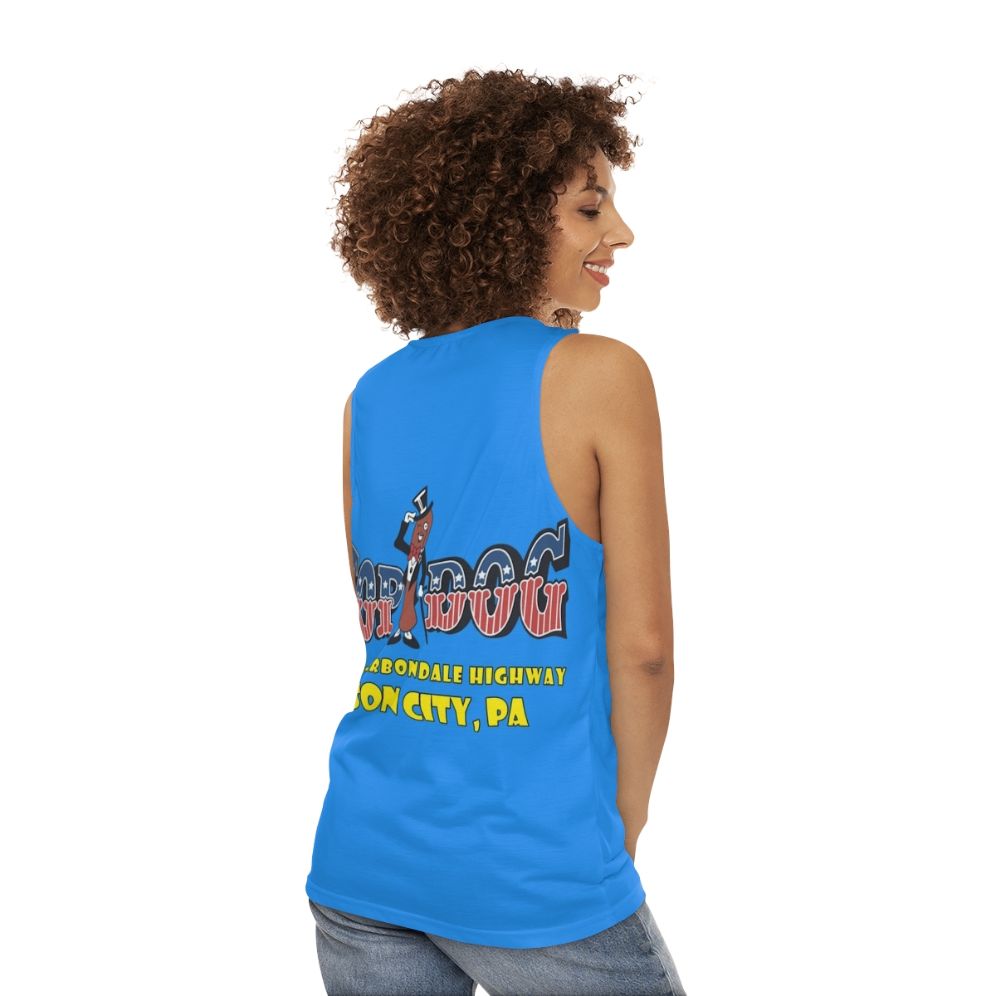 Top Dog Arcade Dickson City Unisex Tank Top - women back