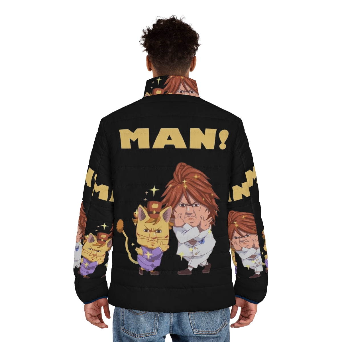 Ichiya Nichiya Fairy Tail Puffer Jacket, Anime Inspired Fashion - men back