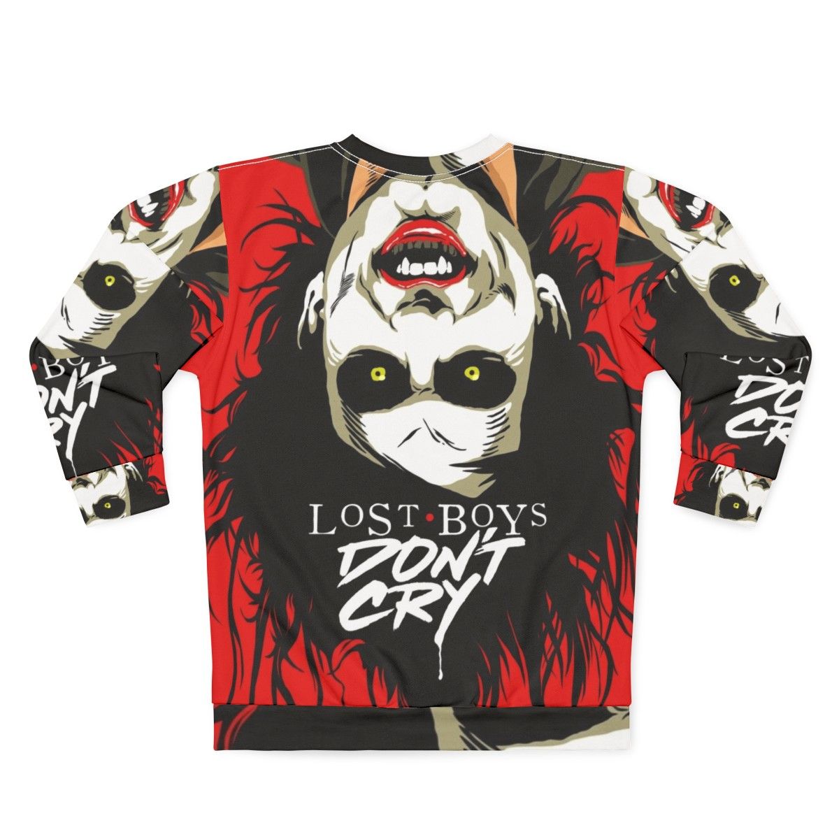 Cry Boys Dark Gothic Horror Themed Sweatshirt - Back