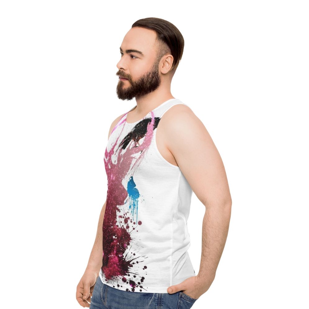 Unisex tank top with spirit animal design - men side