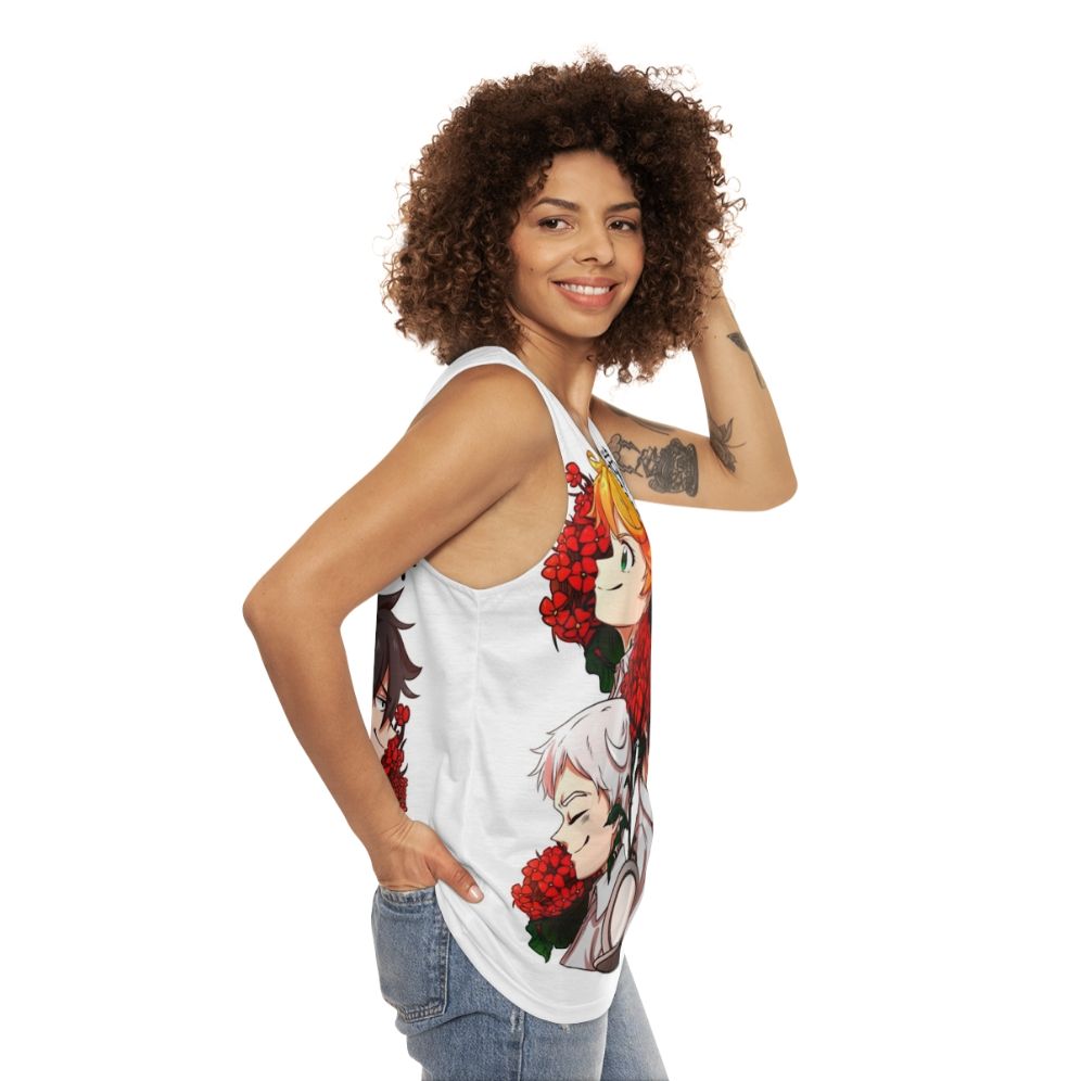 The Promised Neverland Anime and Manga Unisex Tank Top - women side