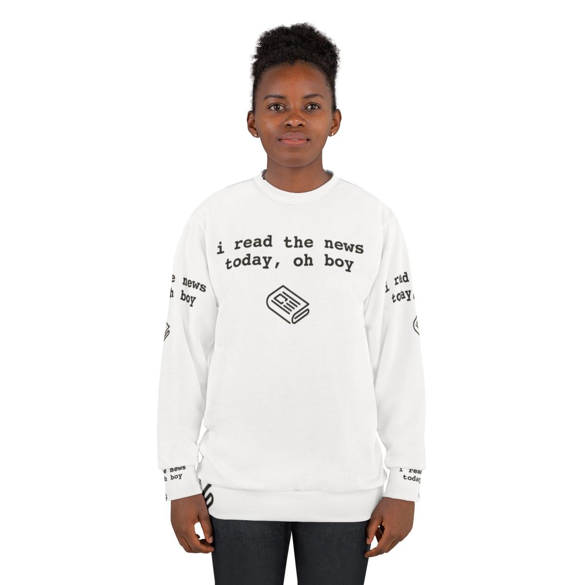 Beatles inspired "I Read The News" graphic sweatshirt - women