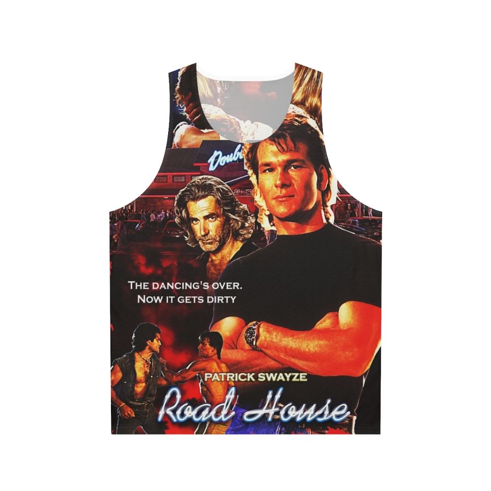 Patrick Swayze wearing the Road House unisex tank top