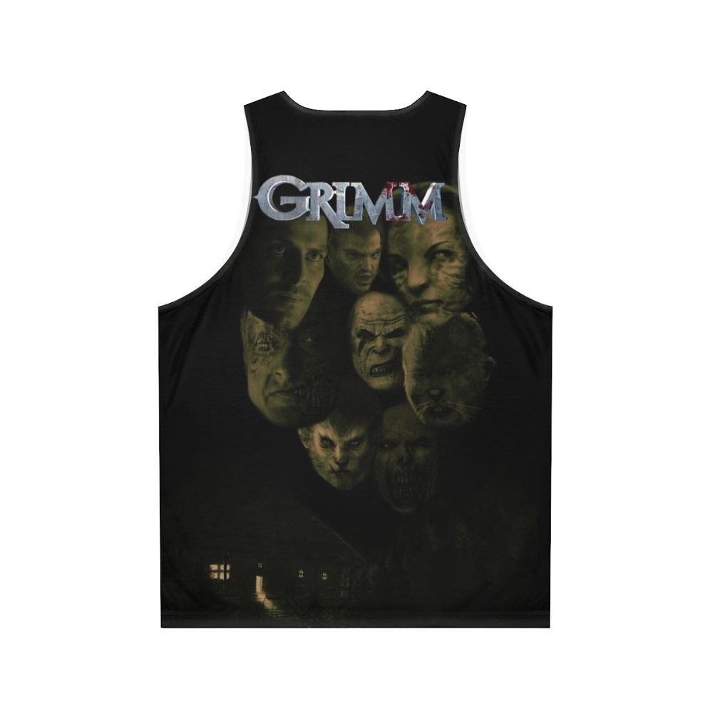 "Don't Panic, I'm a Grimm" Unisex Tank Top - Back