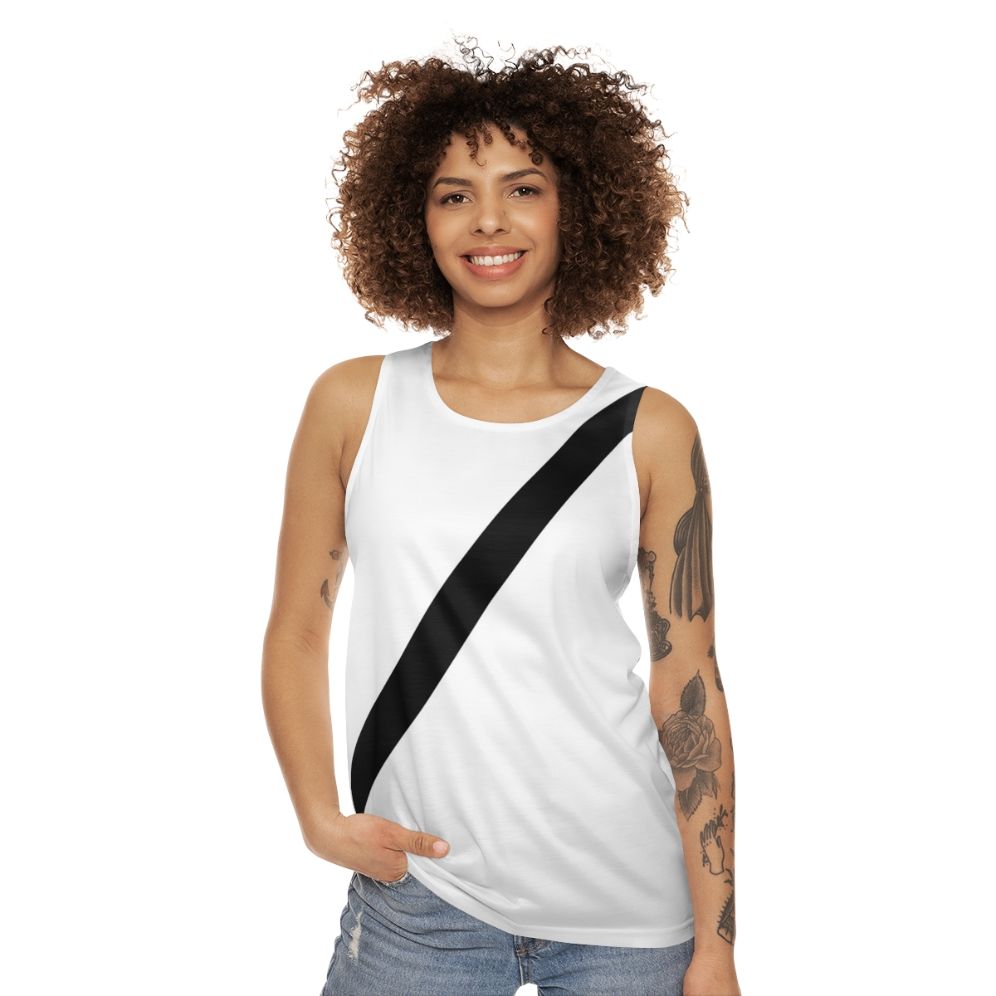 Unisex tank top with safety belt car seat belt design - women