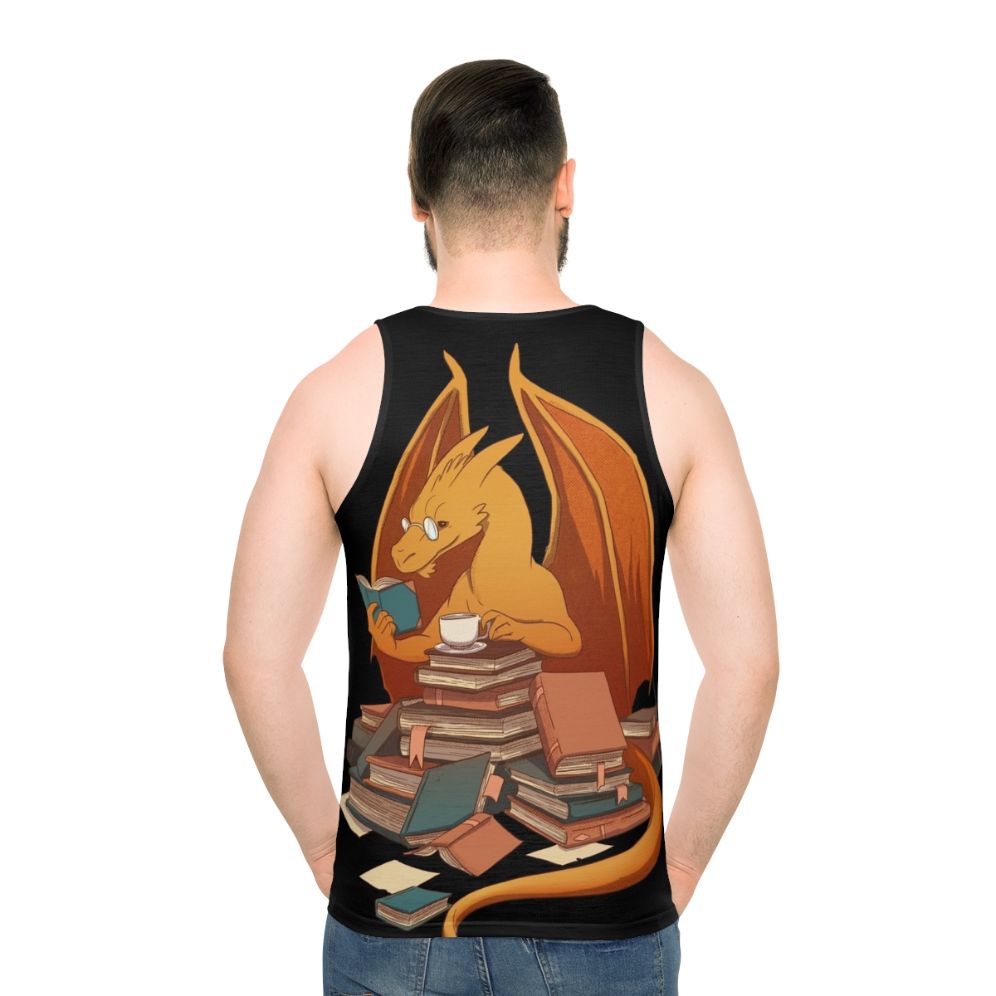 Librarian's Fantasy Dragon Horde Unisex Tank Top - men back