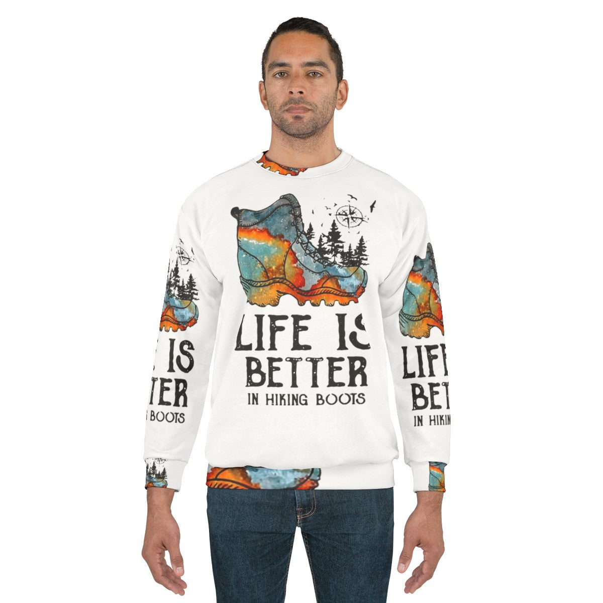 Hiking Hobbies: Life Is Better in Hiking Boots Sweatshirt - men