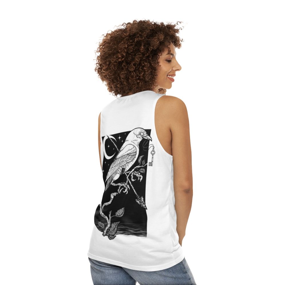 Night Crow Unisex Tank Top - women back