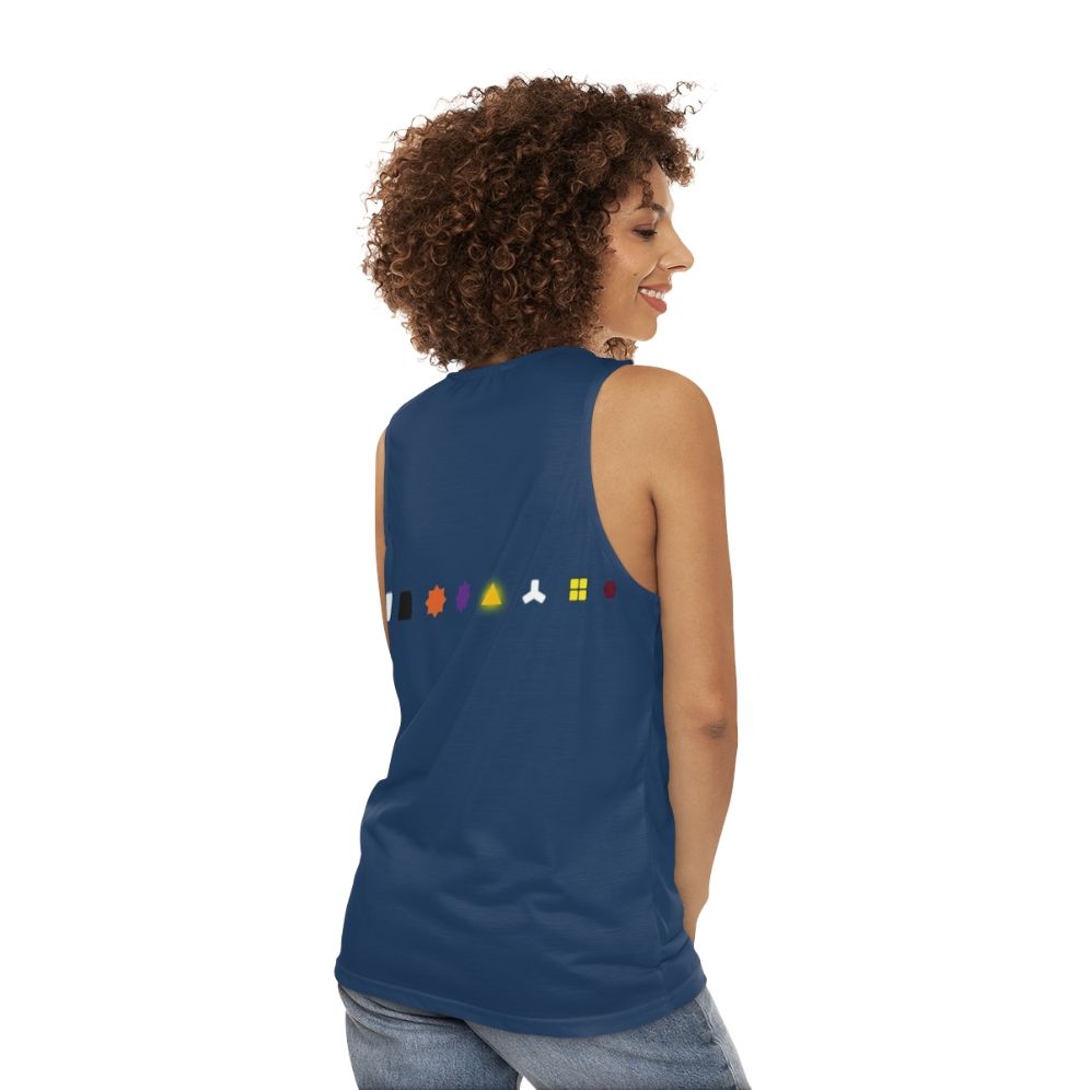 The Witness Puzzle Design Unisex Tank Top - women back