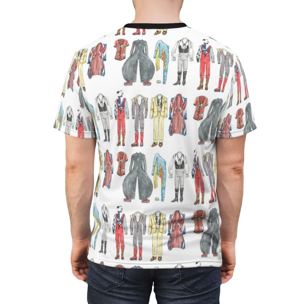 Bowie-inspired AOP T-shirt featuring the iconic looks and imagery of David Bowie - men back