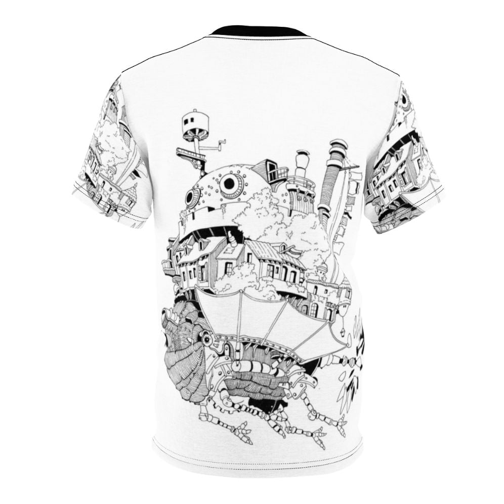 Anime-inspired t-shirt featuring Howl's Moving Castle artwork by Atsushi Okui - Back