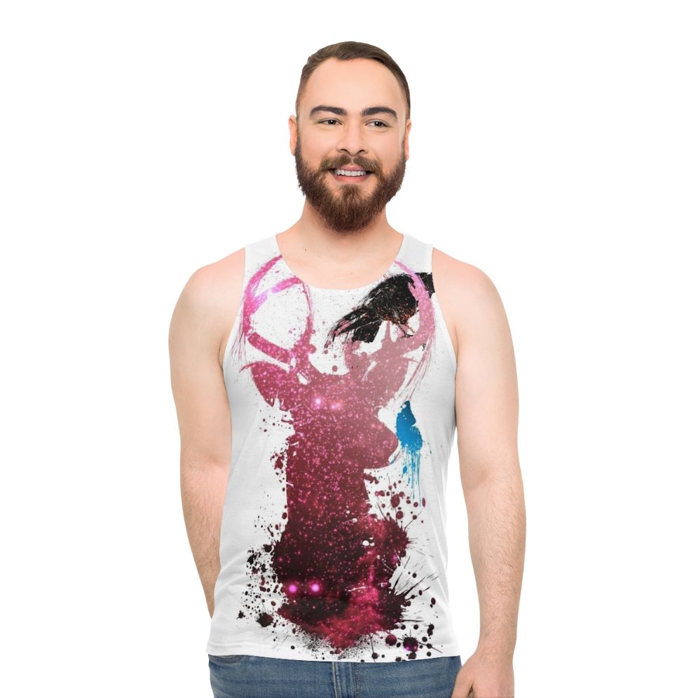 Unisex tank top with spirit animal design - men