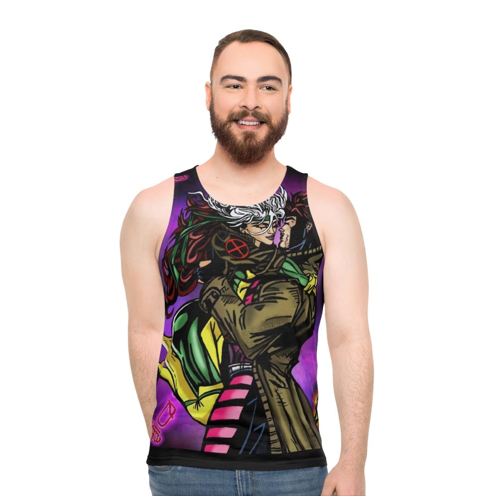 Gambit and Rogue Power Couple Unisex Tank Top - men