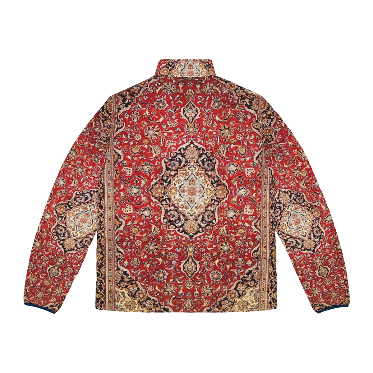 Floral antique Persian carpet print puffer jacket - Back