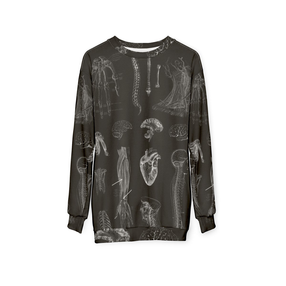 Vintage anatomy print gothic sweatshirt - hanging