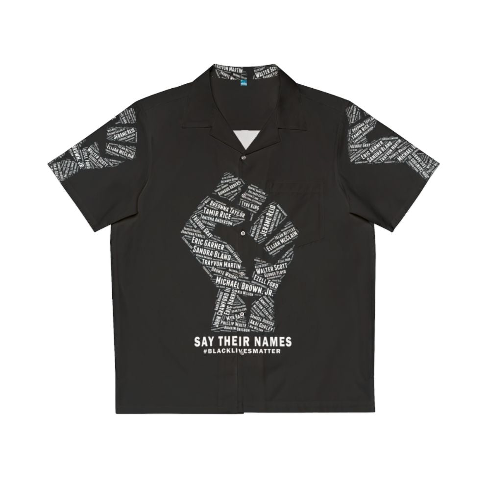 Black Lives Matter Hawaii Shirt with Protest Fist Graphic