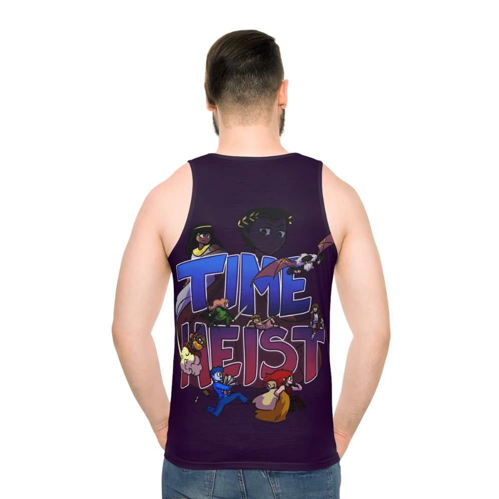 Time Heist Unisex Tank Top featuring historical figures - men back