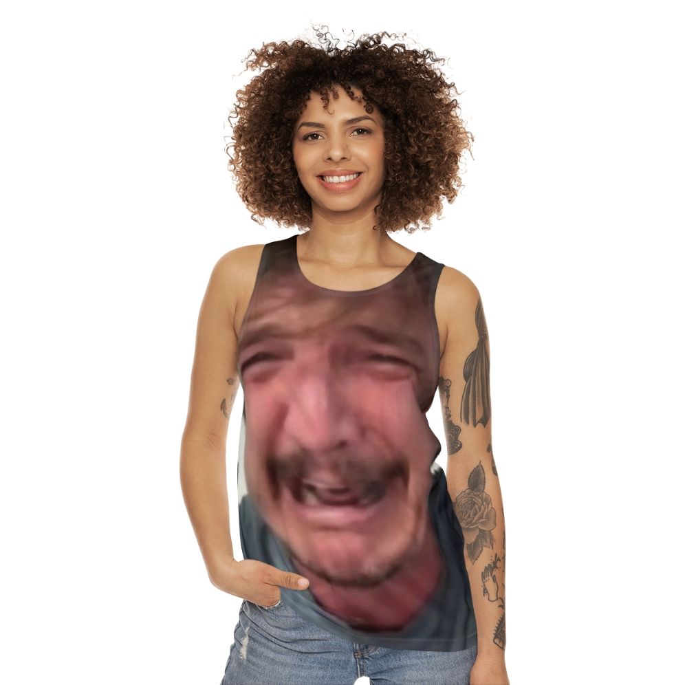 Pedro Pascal Crying Meme Unisex Tank Top - women