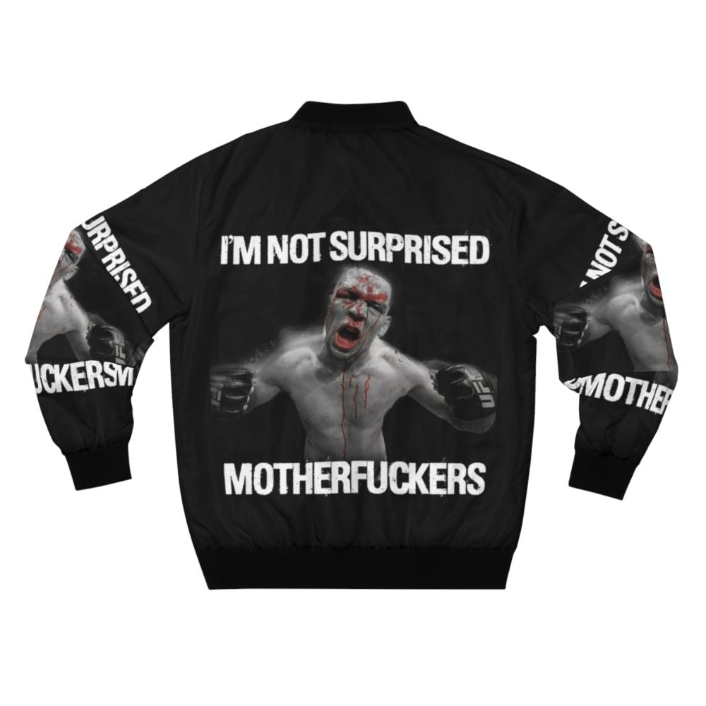 Nate Diaz Bomber Jacket - Mixed Martial Arts Sportswear - Back