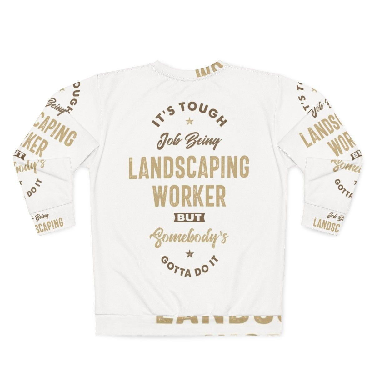 Landscaping worker graphic sweatshirt - Back