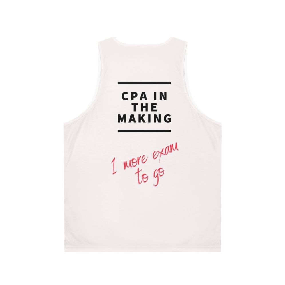 Unisex tank top for certified public accountants - Back