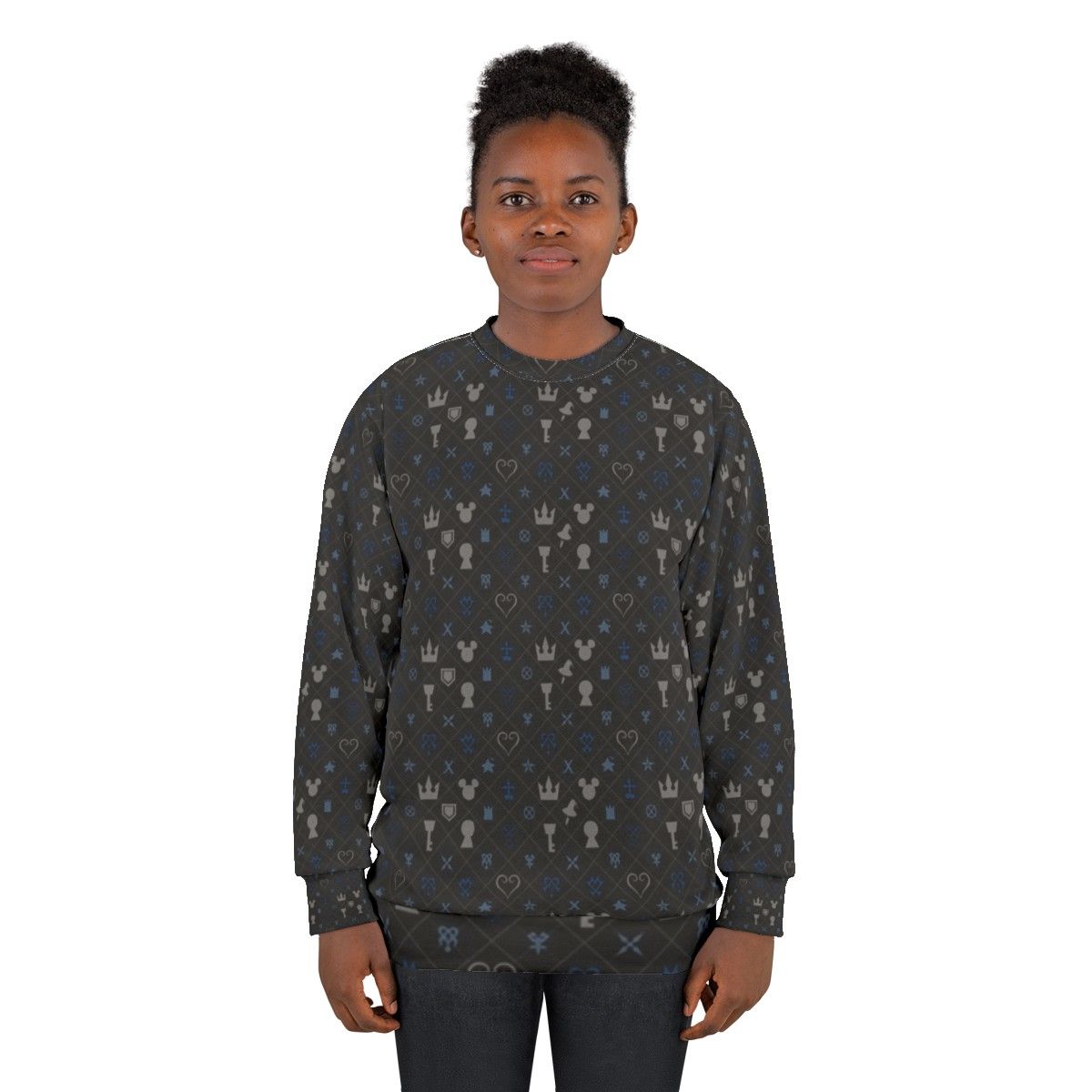 Kingdom Hearts Kh Pattern Sweatshirt - women