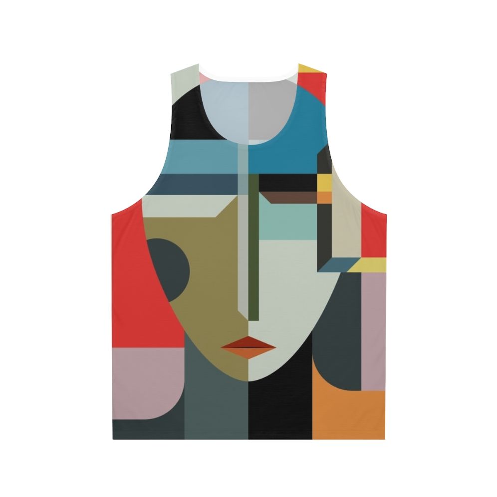 Faceless woman abstract futuristic vintage tank top