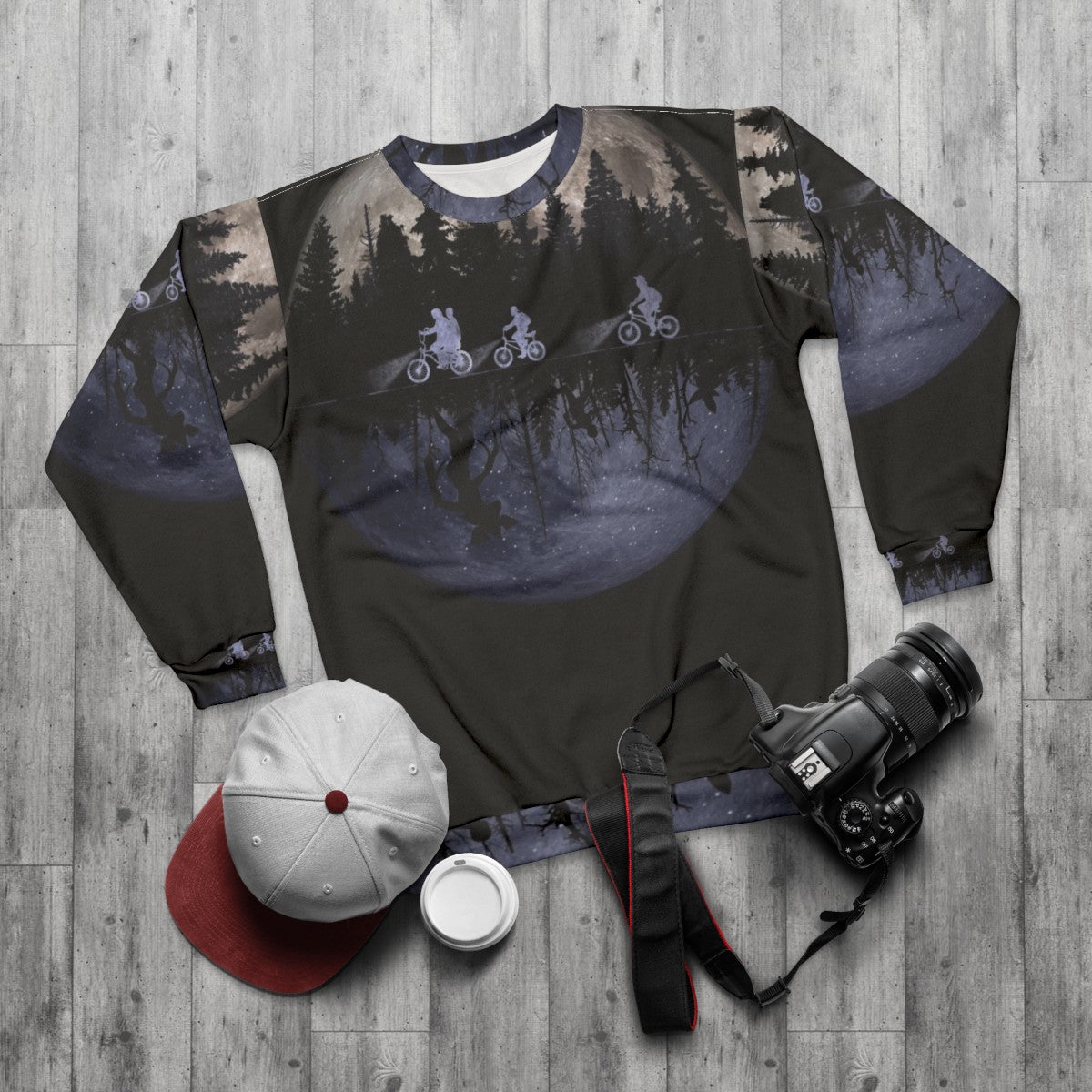 Stranger Things Upside Down Demogorgon Netflix Sweatshirt - flat lay