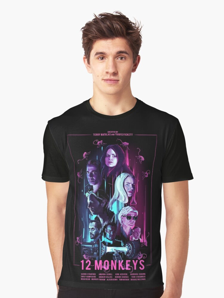 12 Monkeys graphic t-shirt featuring key characters from the sci-fi TV show - Men