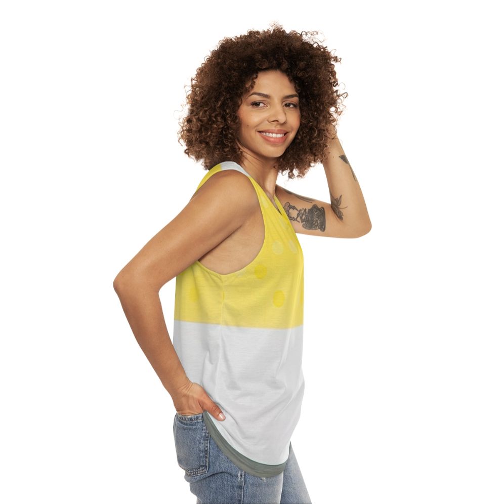 Thomas Downing inspired geometric abstract unisex tank top - women side