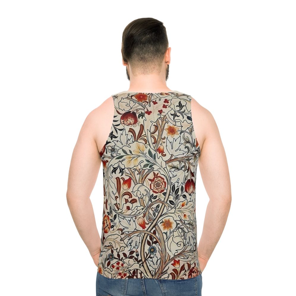 William Morris Floral Unisex Tank Top - men back