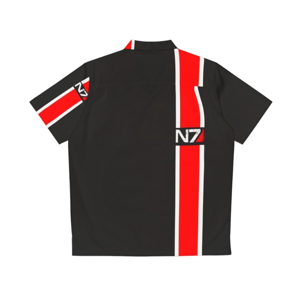 Mass Effect N7 Red Hawaiian Shirt - Back