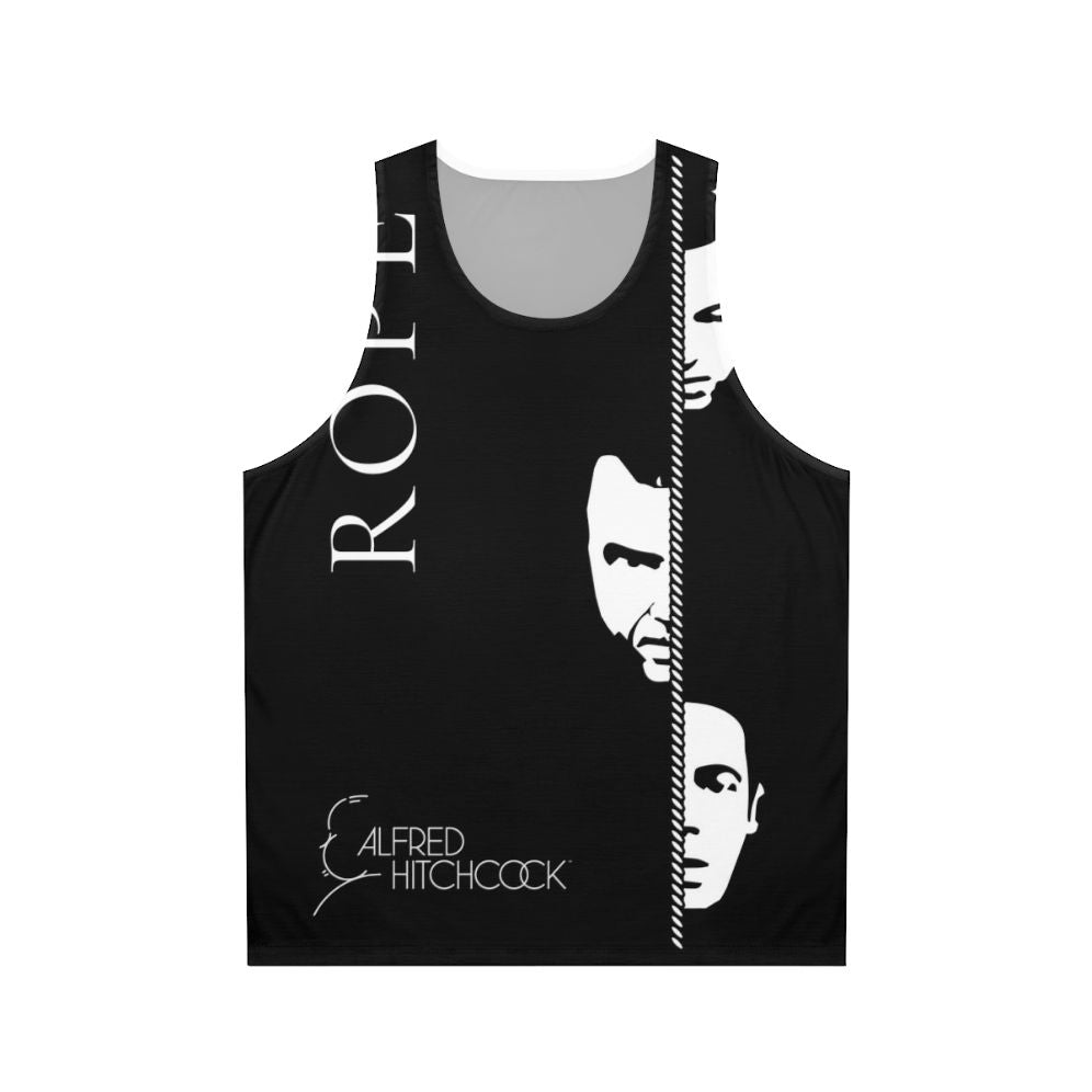 Vintage style unisex tank top featuring Alfred Hitchcock's Rope movie