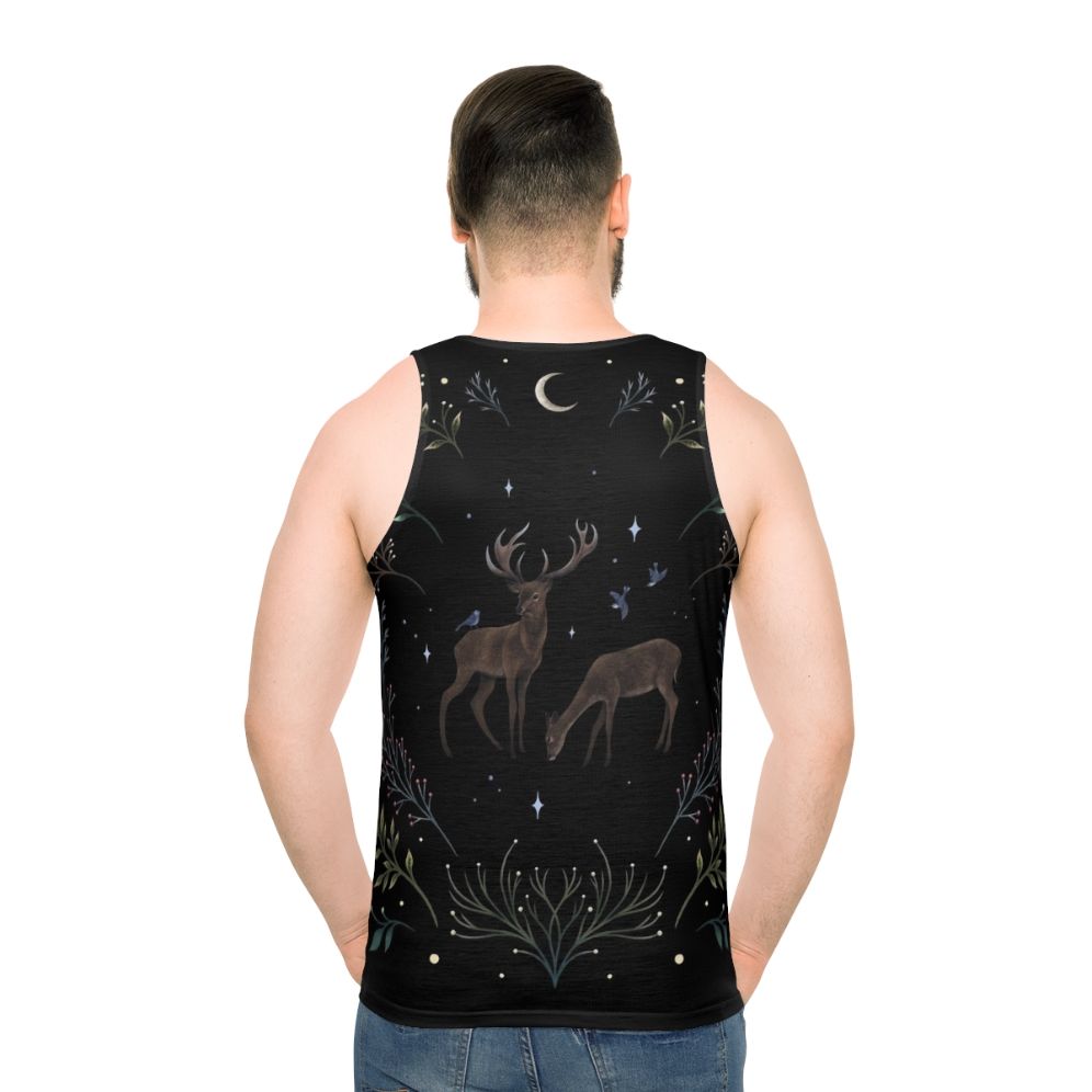 Deers in the Moonlight Unisex Tank Top - men back