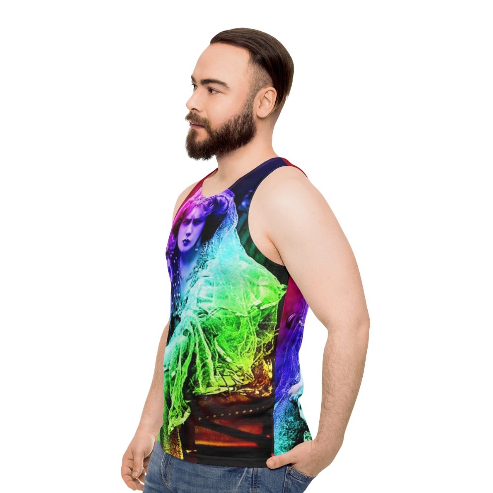 Vampire Unisex Tank Top with Abstract Nature Designs - men side