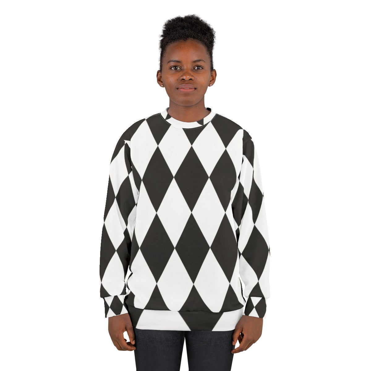 Harlequin Diamonds Monochrome Sweatshirt - women